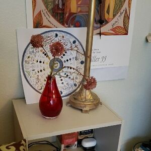 Pottery Barn Red Teardrop Vase Accent
